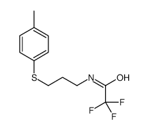 2,2,2-trifluoro-N-[3-(4-methylphenyl)sulfanylpropyl]acetamide结构式