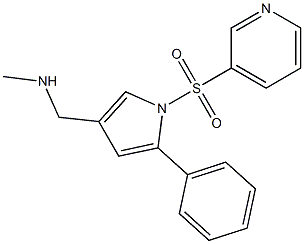 N-methyl-1-(5-phenyl-1-(pyridin-3-ylsulfonyl)-1H-pyrrol-3-yl)methanamine Structure