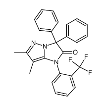 6,7-Dimethyl-3,3-diphenyl-1-(2-trifluoromethyl-phenyl)-1H-imidazo[1,2-b]pyrazol-2-one结构式