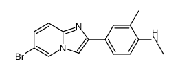 4-(6-bromo-imidazo[1,2-a]pyridin-2-yl)-N,2-dimethylbenzenamine结构式