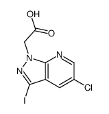 2-(5-chloro-3-iodopyrazolo[3,4-b]pyridin-1-yl)acetic acid结构式