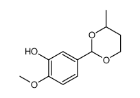 2-methoxy-5-(4-methyl-1,3-dioxan-2-yl)phenol结构式