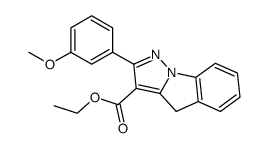 ethyl 2(3-methoxyphenyl)-4H-pyrazolo(1,5-a)indole-3-carboxylate Structure