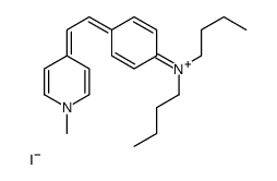 反-4-[4-(二丁基氨基)苯乙烯基]-1-甲基吡啶碘化物结构式