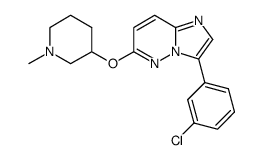 3-(3-chloro-phenyl)-6-(1-methyl-piperidin-3-yloxy)-imidazo[1,2-b]pyridazine结构式