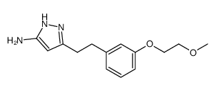 5-[2-[3-(2-methoxyethoxy)phenyl]ethyl]-2H-pyrazol-3-amine Structure