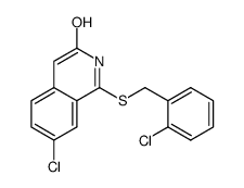 7-chloro-1-(2-chlorobenzylsulfanyl)isoquinolin-3-ol结构式