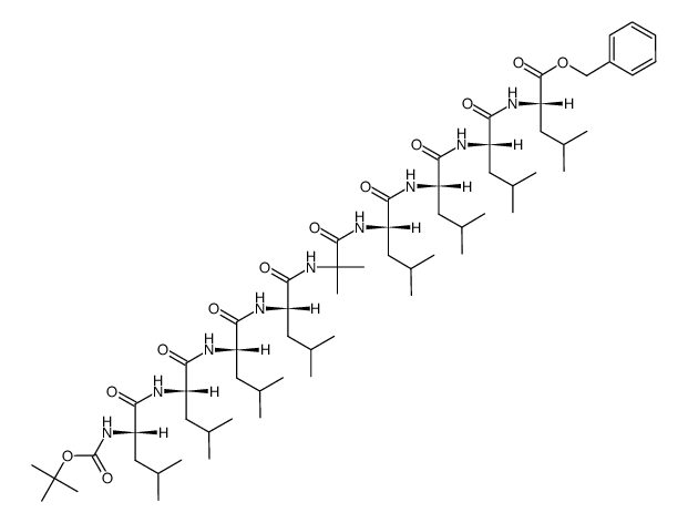 tert-butoxycarbonylleucyl-leucyl-leucyl-leucyl-aminoisobutyryl-leucyl-leucyl-leucyl-leucine benzyl ester picture