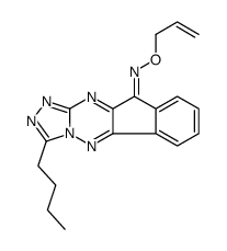 10H-INDENO[2,1-E]-1,2,4-TRIAZOLO[4,3-B][1,2,4]TRIAZIN-10-ONE, 3-BUTYL-, O-2-PROPEN-1-YLOXIME Structure