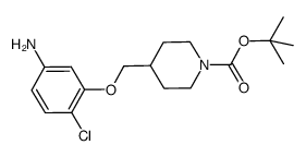 4-(5-amino-2-chloro-phenoxymethyl)-piperidine-1-carboxylic acid tert-butyl ester结构式