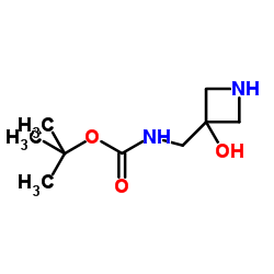 tert-butyl N-[(3-hydroxyazetidin-3-yl)methyl]carbamate Structure