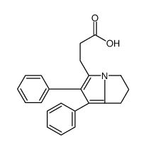 3-(6,7-diphenyl-2,3-dihydro-1H-pyrrolizin-5-yl)propionic acid structure