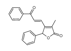 3-methyl-4-(3'-oxo-3'-phenyl-1'(E)-propenyl)-5-phenyl-2(5H)-furanone Structure