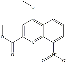 4-Methoxy-8-nitro-quinoline-2-carboxylic acid methyl ester结构式