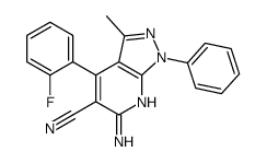 6-氨基-4-(2-氟苯基)-3-甲基-1-苯基-1H-吡唑并[3,4-b]吡啶-5-甲星空app结构式