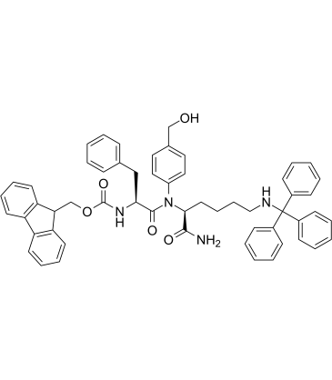 Fmoc-Phe-Lys(Trt)-PAB结构式