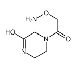 Piperazinone, 4-[(aminooxy)acetyl]- (9CI) structure