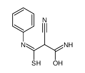 3-anilino-2-cyano-3-sulfanylidenepropanamide结构式