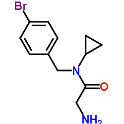 N-(4-Bromobenzyl)-N-cyclopropylglycinamide Structure