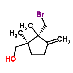 [(1R,2R)-2-(Bromomethyl)-1,2-dimethyl-3-methylenecyclopentyl]methanol Structure