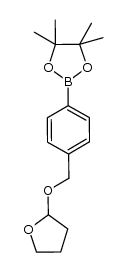 2-[4'-(4'',4'',5'',5''-tetramethyl-1'',3'',2''-dioxaborolan-2''-yl)-benzyloxy]tetrahydrofuran Structure