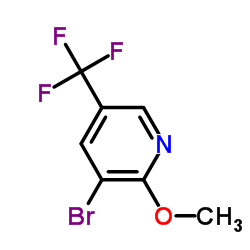 3-溴-2-甲氧基-5-三氟甲基吡啶结构式