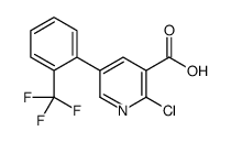 2-chloro-5-[2-(trifluoromethyl)phenyl]pyridine-3-carboxylic acid结构式