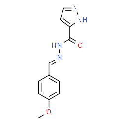 (E)-N-(4-methoxybenzylidene)-1H-pyrazole-5-carbohydrazide结构式