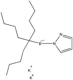 Potassium hydrotris(3-t-butyl-5-methylpyrazol-1-yl)borate structure