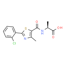 N-{[2-(2-Chlorophenyl)-4-methyl-1,3-thiazol-5-yl]carbonyl}-L-alanine结构式