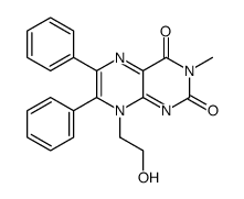 8-(2-hydroxyethyl)-3-methyl-6,7-diphenylpteridine-2,4-dione结构式