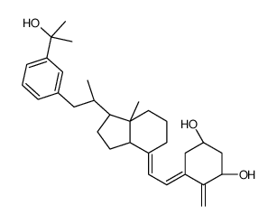 (1R,3S,5Z)-5-[(2E)-2-[(1R,3aS)-1-[(2R)-1-[3-(2-hydroxypropan-2-yl)phenyl]propan-2-yl]-7a-methyl-2,3,3a,5,6,7-hexahydro-1H-inden-4-ylidene]ethylidene]-4-methylidenecyclohexane-1,3-diol结构式