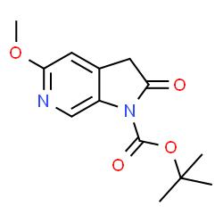 2-Methyl-2-propanyl 5-methoxy-2-oxo-2,3-dihydro-1H-pyrrolo[2,3-c]pyridine-1-carboxylate Structure