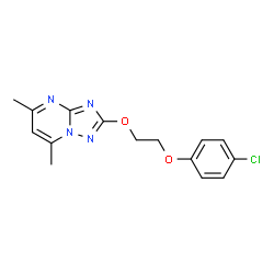 2-[2-(4-氯苯氧基)乙氧基]-5,7-二甲基-[1,2,4]三唑并[1,5-a]嘧啶结构式