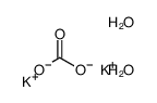 POTASSIUM CARBONATE DIHYDRATE structure