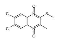 6,7-dichloro-3-methyl-2-methylsulfanyl-4-oxidoquinoxalin-1-ium 1-oxide Structure