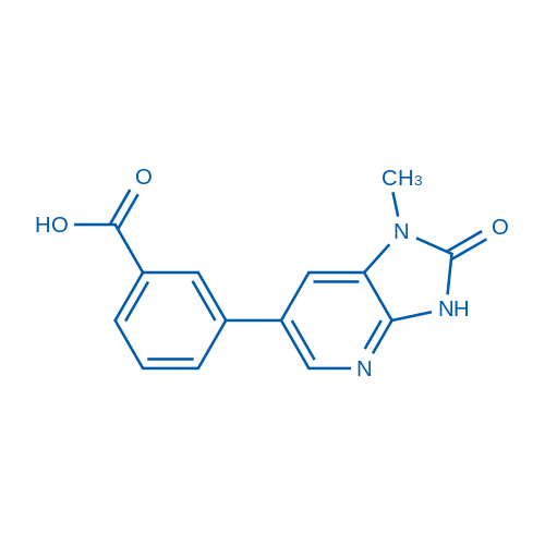 3-(1-Methyl-2-oxo-2,3-dihydro-1H-imidazo[4,5-b]pyridin-6-yl)benzoic acid structure