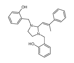 2-(α-Methylstyryl)-1,3-bis(2-hydroxybenzyl)imidazolidine Structure