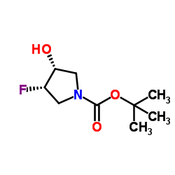 cis-tert-Butyl 3-fluoro-4-hydroxypyrrolidine-1-carboxylate structure