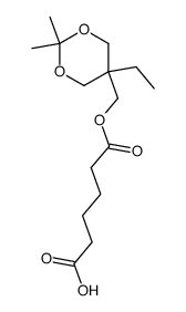 6-((5-ethyl-2,2-dimethyl-1,3-dioxan-5-yl)methoxy)-6-oxohexanoic acid结构式