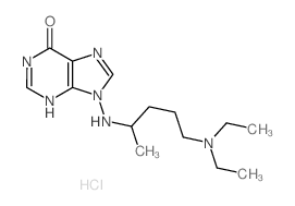 9-(5-diethylaminopentan-2-ylamino)-3H-purin-6-one structure