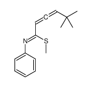 methyl 5,5-dimethyl-N-phenylhexa-2,3-dienimidothioate Structure