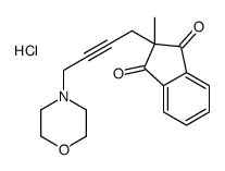 2-methyl-2-(4-morpholin-4-ylbut-2-ynyl)indene-1,3-dione,hydrochloride结构式