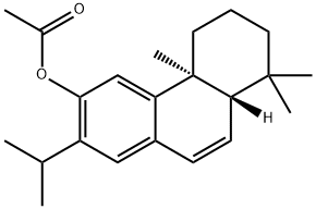 Acetic acid 13-isopropylpodocarpa-6,8,11,13-tetren-12-yl ester structure