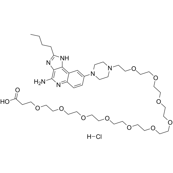 TLR7/8 agonist 4 hydroxy-PEG10-acid hydrochloride结构式