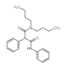 1,1-dibutyl-3-phenyl-3-(phenylcarbamoyl)urea Structure