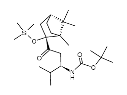 tert-butyl ((R)-4-methyl-1-oxo-1-((1R,2R,4R)-1,7,7-trimethyl-2-((trimethylsilyl)oxy)bicyclo[2.2.1]heptan-2-yl)pentan-3-yl)carbamate结构式