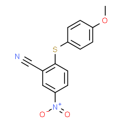 2-[(4-METHOXYPHENYL)SULFANYL]-5-NITROBENZENECARBONITRILE结构式