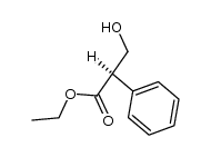 (R)-(+)-3-hydroxy-2-phenyl-propionic acid ethyl ester Structure