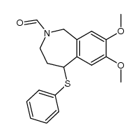 2-formyl-7,8-dimethoxy-5-phenylsulfanyl-2,3,4,5-tetrahydro-1H-2-benzazepine结构式